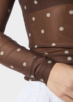 Ella dot bluse Brun Neo Noir 